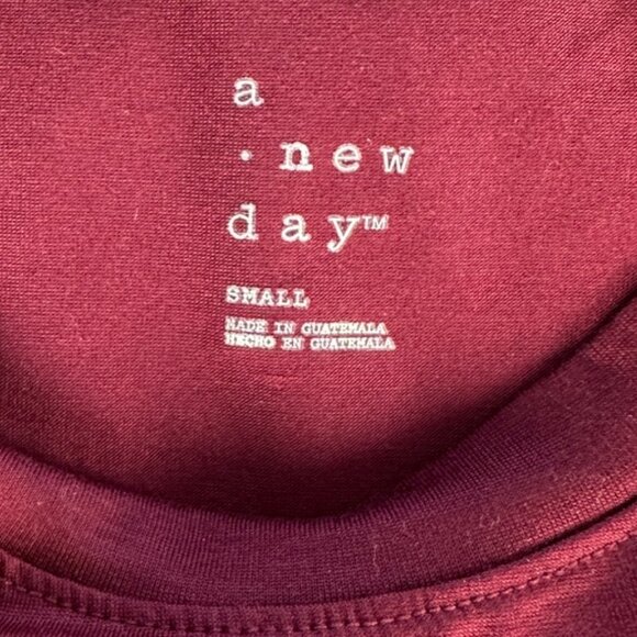 🎉SALE NWOT a new day Burgundy Long Sleeve Tee - Picture 4 of 4